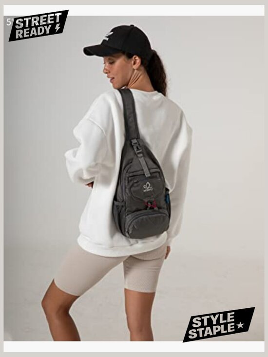 Lightweight Packable Crossbody Sling Backpack Daypack Hiking Travel main image 3